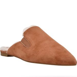 Marc Fisher Saraly Suede Faux Fur Lined Mule. Never worn.